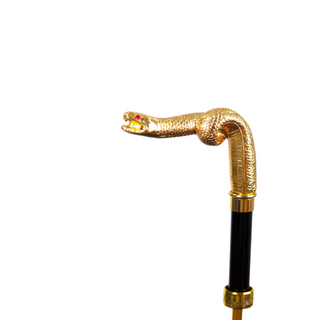 Blue bordeaux striped gold snake handle luxury men's Italian umbrella detail