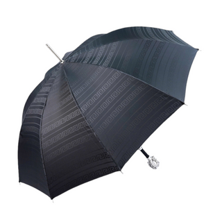 Silverplated Medusa Greek pattern automatic carbon fiber Italian umbrella open