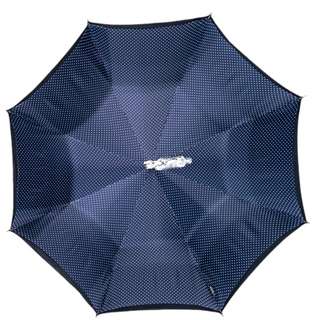 Men's elegant silver horse handle automatic black canopy Italian umbrella open
