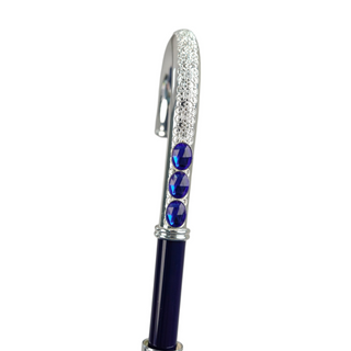 Royal blue satin canopy sapphire handle automatic luxury men's Italian umbrella canopy