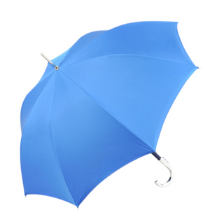 Royal blue satin canopy sapphire handle automatic luxury men's Italian umbrella open