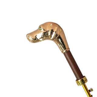 Luxury gold 24K gold handle carbon fiber frame handmade Italian umbrella canopy