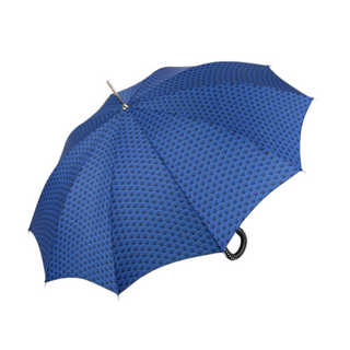 Men's blue automatic studded leather handle carbon fiber Italian umbrella top