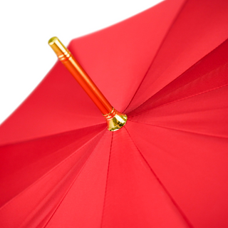 Luxury red 24K gold crystal handle reinforced frame men's Italian umbrella open