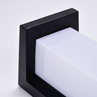 Outdoor Wall Light – Black Metal & White Glass Lamp | Energy Saving LED