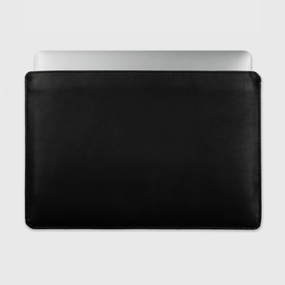leather laptop sleeve handmade full grain leather macbook case 13-16 inch close-up