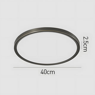 LED circular ceiling fixture copper – minimalist warm side