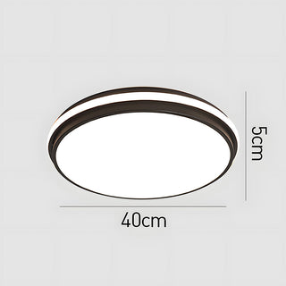 Minimalist Circular Ceiling Light | White Metal LED Bedroom Fixture - Energy Saving Lamp