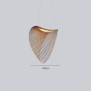 Bamboo Pendant Lamp – Adjustable LED Hand Woven Light for Living Room & Dining