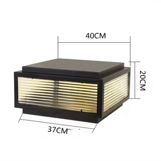Outdoor Floor Lamp | Veraluce Black Streaked Glass Ribbed Garden Lighting
