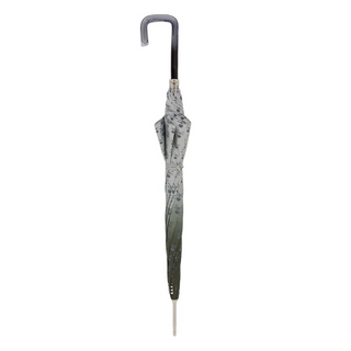 Studded grey skull print handmade Italian acetate umbrella close-up