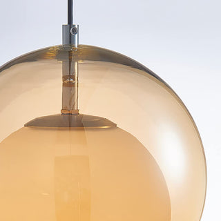 Suspension Vintage Orange – Lampe Pendante en Verre Bauhaus pour Cuisine et Salle à Manger