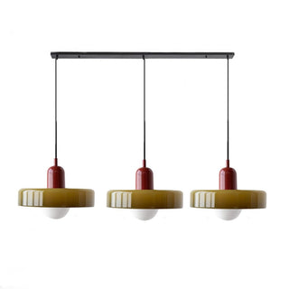 Suspension Bauhaus – Plafonnier Simple à 3 Têtes en Verre pour Salle à Manger