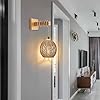 Wooden Rattan Wall Lamp – Indoor Wall Sconce with Natural Wood Lighting & Easy Install
