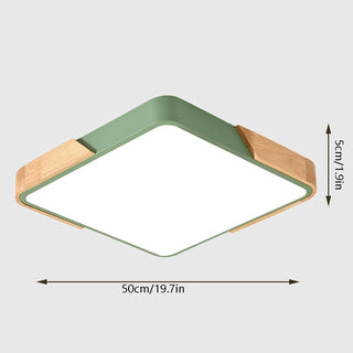 Nordic Ceiling Lamp – Rectangular LED Flush Mount Light for Living Room Lighting