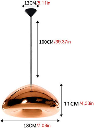 Aluminum Pendant Light – Hemispherical Mirror Finish Lamp | Modern Ceiling Light