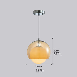 Suspension Vintage Orange – Lampe Pendante en Verre Bauhaus pour Cuisine et Salle à Manger