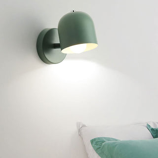 Living room wall light with colorful painted shade