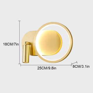 Mini LED rotatable metal wall sconce in hallway — adjustable