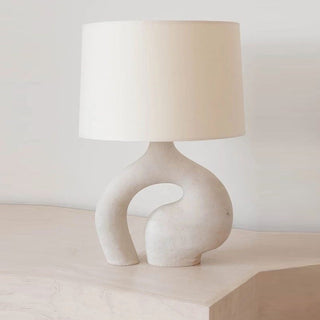 Stone lamp resin base — rustic unique texture side angle