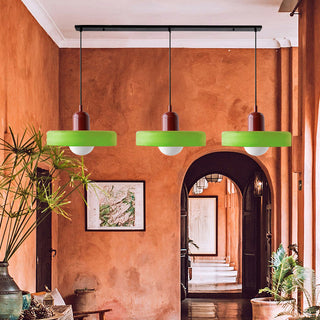 Suspension Bauhaus – Plafonnier Simple à 3 Têtes en Verre pour Salle à Manger