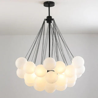 Frosted glass chandelier bubble design hand frosted pendant