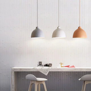 Resin Pendant Lamp - Rustic Bowl Pendant Light for Kitchen Island Lighting