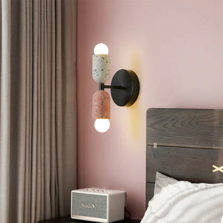 Double head iron wall sconce detail — creative home wall lamp