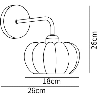 Cute resin pumpkin wall lamp angle — soft warm glow fixture