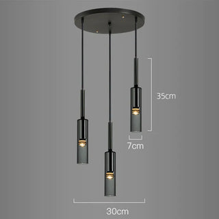 Modern glass pendant inspired by wine bottle silhouette