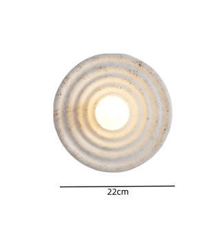 Industrial round circle glass resin wall sconce — indoor lamp