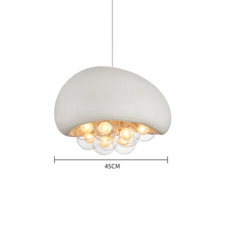 Suspension scandinave en crème - Suspension moderne avec finition ciment texturé