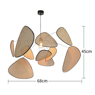Suspension de cuisine en rotin – Luminaire suspendu moderne et réglable de style bohème
