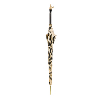 Enameled brass safari hippo handmade Italian umbrella close-up