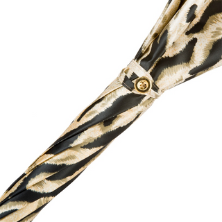 Enameled brass safari hippo handmade Italian umbrella top view
