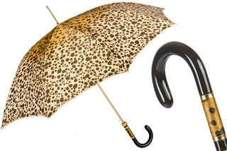 Automatic speckled luxury umbrella gift box Italian front view