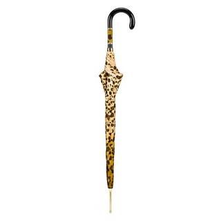 Automatic speckled luxury umbrella gift box Italian close-up handle detail