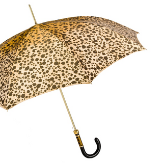 Automatic speckled luxury umbrella gift box Italian side view