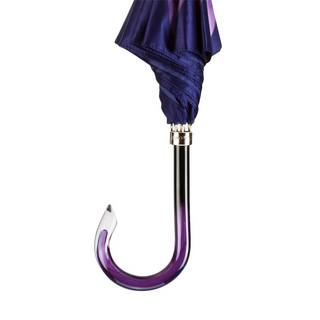 Luxury automatic purple dahlia Italian acetate handle umbrella canopy