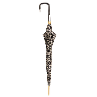 Mosaic design acetate handle automatic handmade Italian umbrella close-up