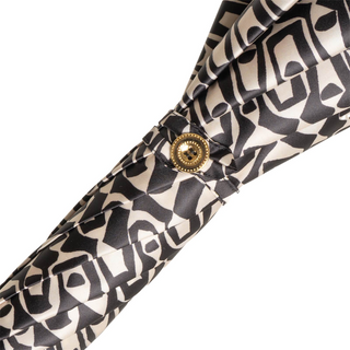 Mosaic design acetate handle automatic handmade Italian umbrella top view