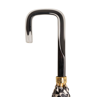 Mosaic design acetate handle automatic handmade Italian umbrella canopy detail