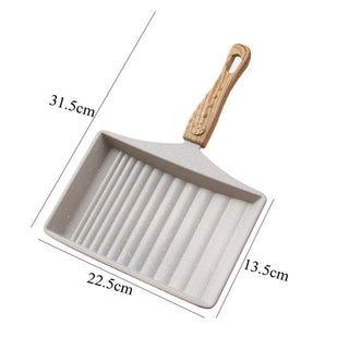 non stick grill pan wave bottom japanese omelette pancakes durable angle view