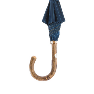 Solid stick ash wood water-resistant handmade Italian men's umbrella detail