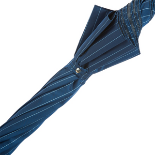 Solid stick ash wood water-resistant handmade Italian men's umbrella top view