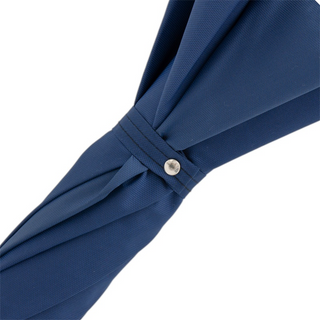 Navy gorse wood handle classic handmade Italian men's umbrella top view