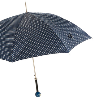 Luxury billiard resin handle water resistant handmade Italian umbrella side view