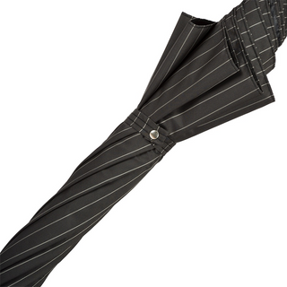 Classic silver knob handle luxury handmade Italian men's umbrella top view