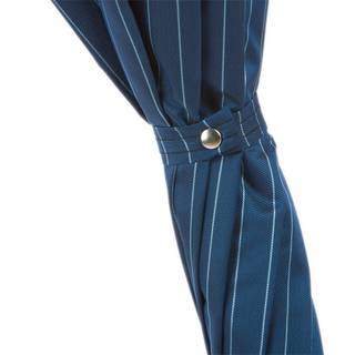 Fish handle automatic blue canopy handmade Italian men's umbrella open