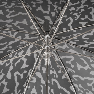 Camouflage black skull Swarovski crystal handle handmade Italian umbrella open
